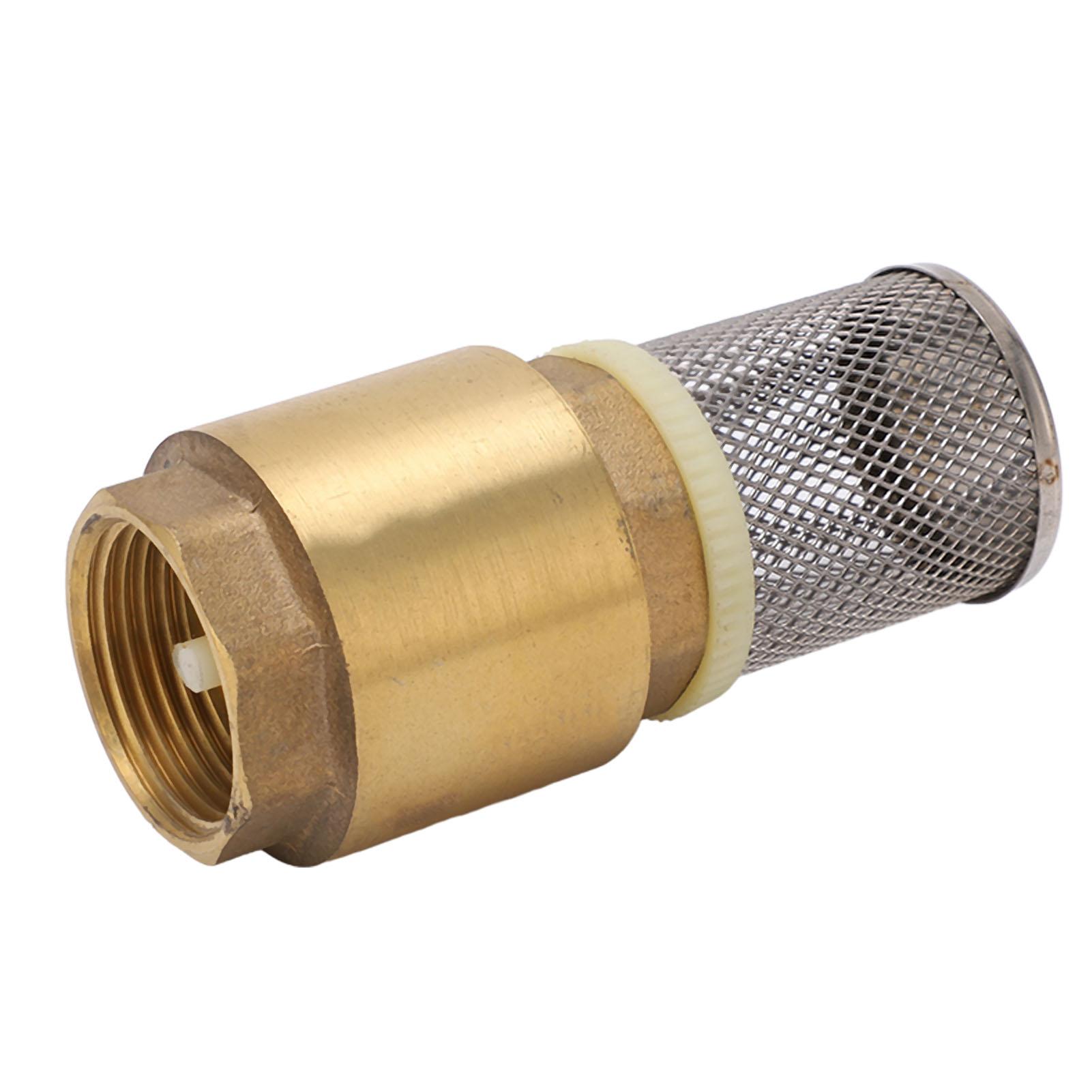 Check Valve Brass G1 Single Way Good Sealing 99mm Length with Filter Accessory for Water Oil
Check Valve Brass G1 Single Way Good Sealing 99mm Length with Filter Accessory for Water Oil