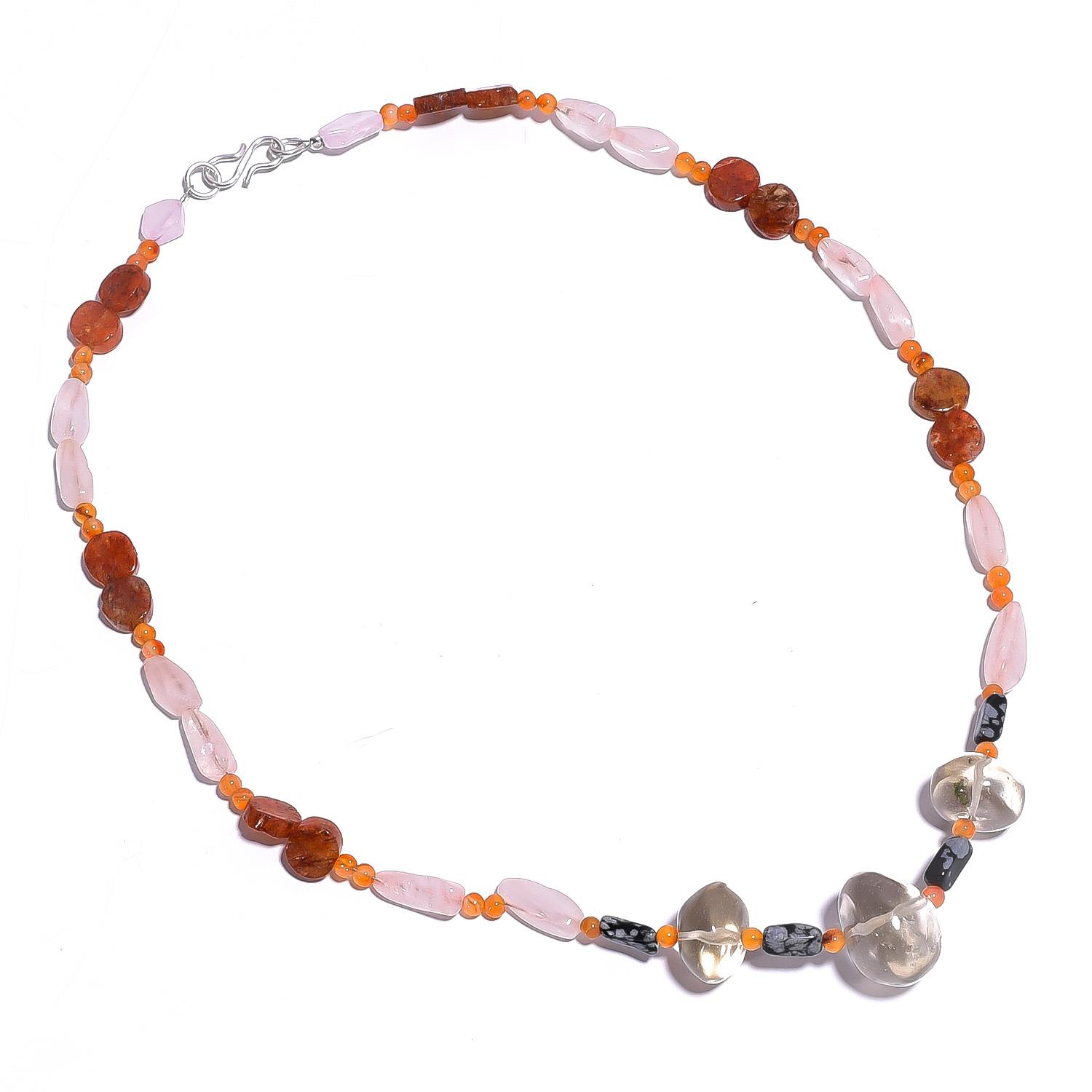 Natural Smoky & Rose Quartz Carnelian Gemstone Smooth Beads Necklace 17 UB-4396 UB-4396
Natural Smoky & Rose Quartz Carnelian Gemstone Smooth Beads Necklace 17 UB-4396 UB-4396