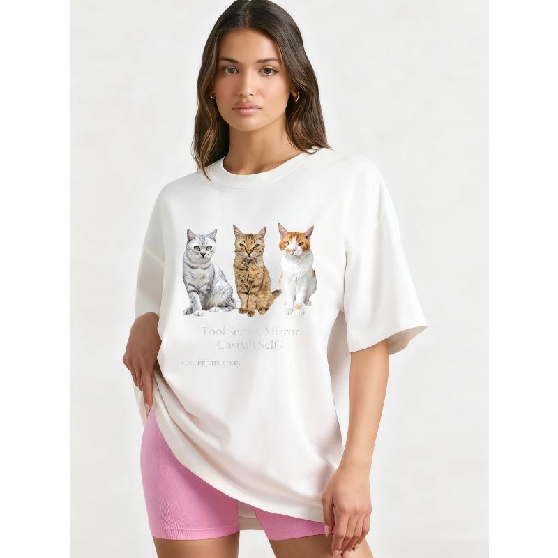 Футболка оверсайз черная с принтом трех кошек, серия инструментов, зеркало, повседневная, с графикой самотекста, женская, повседневная одежда, уличная мода XXXXL белый
Футболка оверсайз черная с принтом трех кошек, серия инструментов, зеркало, повседневная, с графикой самотекста, женская, повседневная одежда, уличная мода XXXXL белый