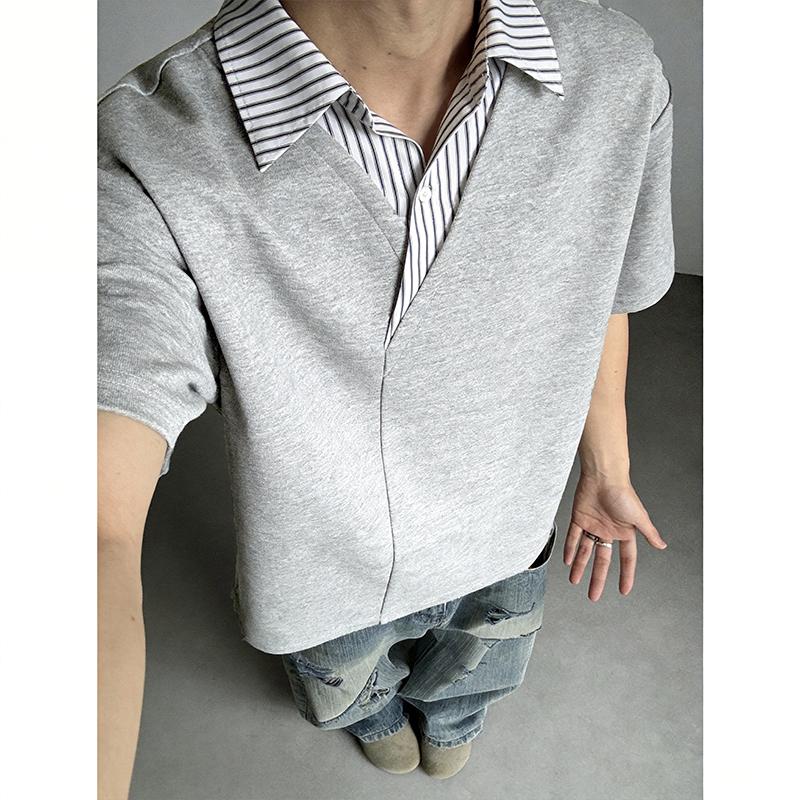 Summer Solid Color Men s Short Sleeved T-shirt Thin Business Men s Casual Sports T-shirt XL сірий колір
Summer Solid Color Men s Short Sleeved T-shirt Thin Business Men s Casual Sports T-shirt XL сірий колір