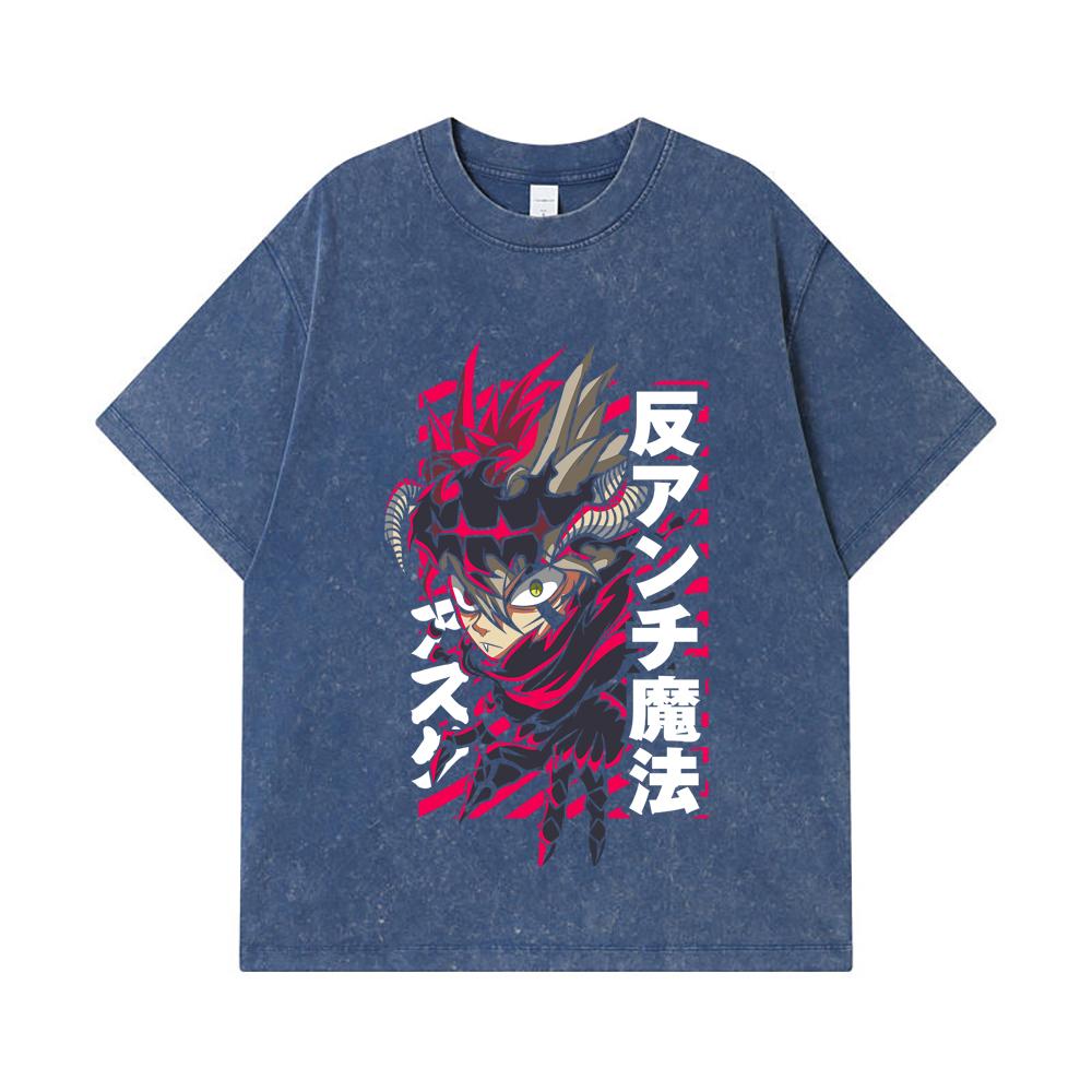 275 GSM Washed T-shirts 100% Cotton Black Clover V5 Asta Demon Print Unisex Heavy Cotton T Shirt 2XL королівський синій колір
275 GSM Washed T-shirts 100% Cotton Black Clover V5 Asta Demon Print Unisex Heavy Cotton T Shirt 2XL королівський синій колір