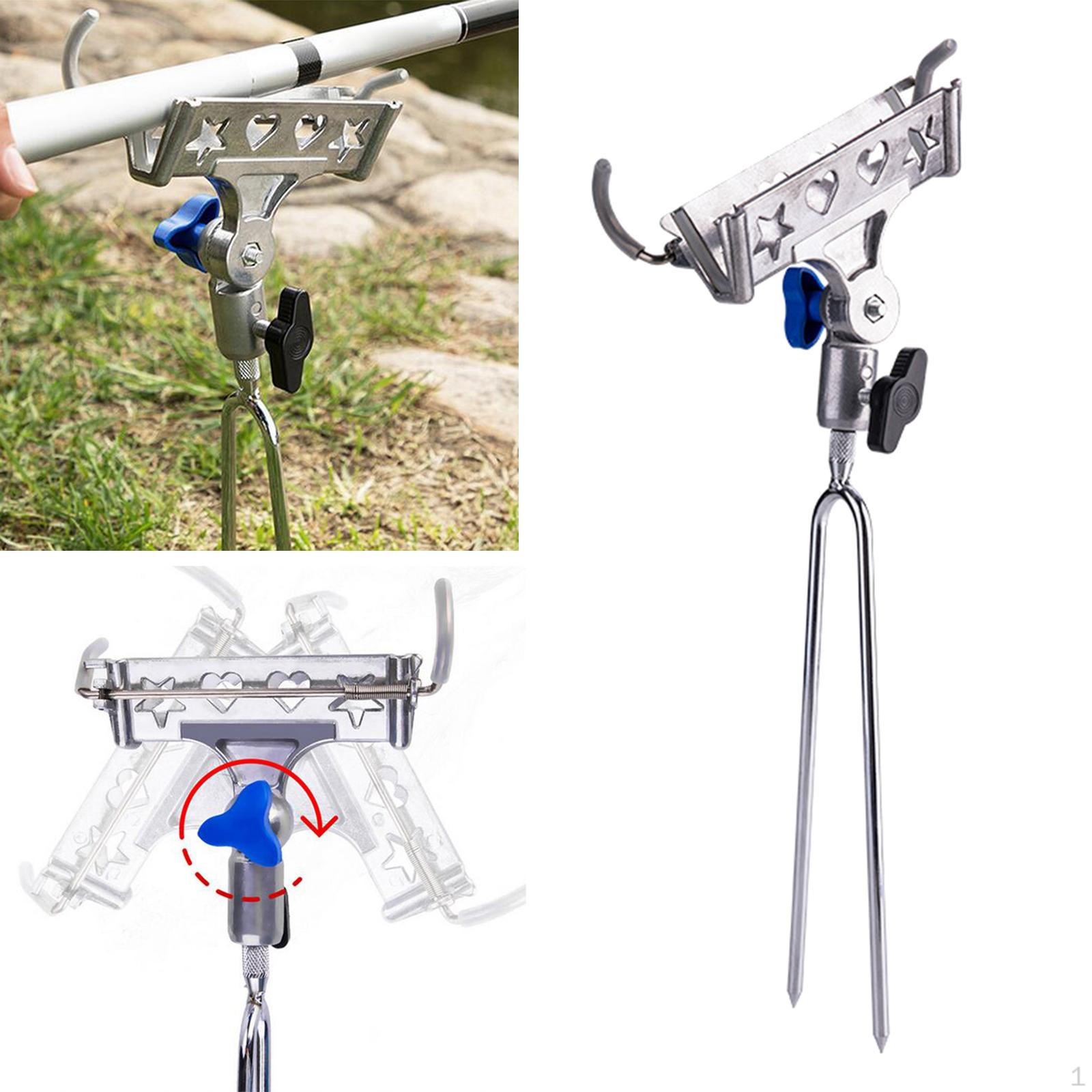 Degrees Adjustable Automatic Fishing Rod Holder Fish Pole Bracket Tool AntiRust Silver Head
Degrees Adjustable Automatic Fishing Rod Holder Fish Pole Bracket Tool AntiRust Silver Head