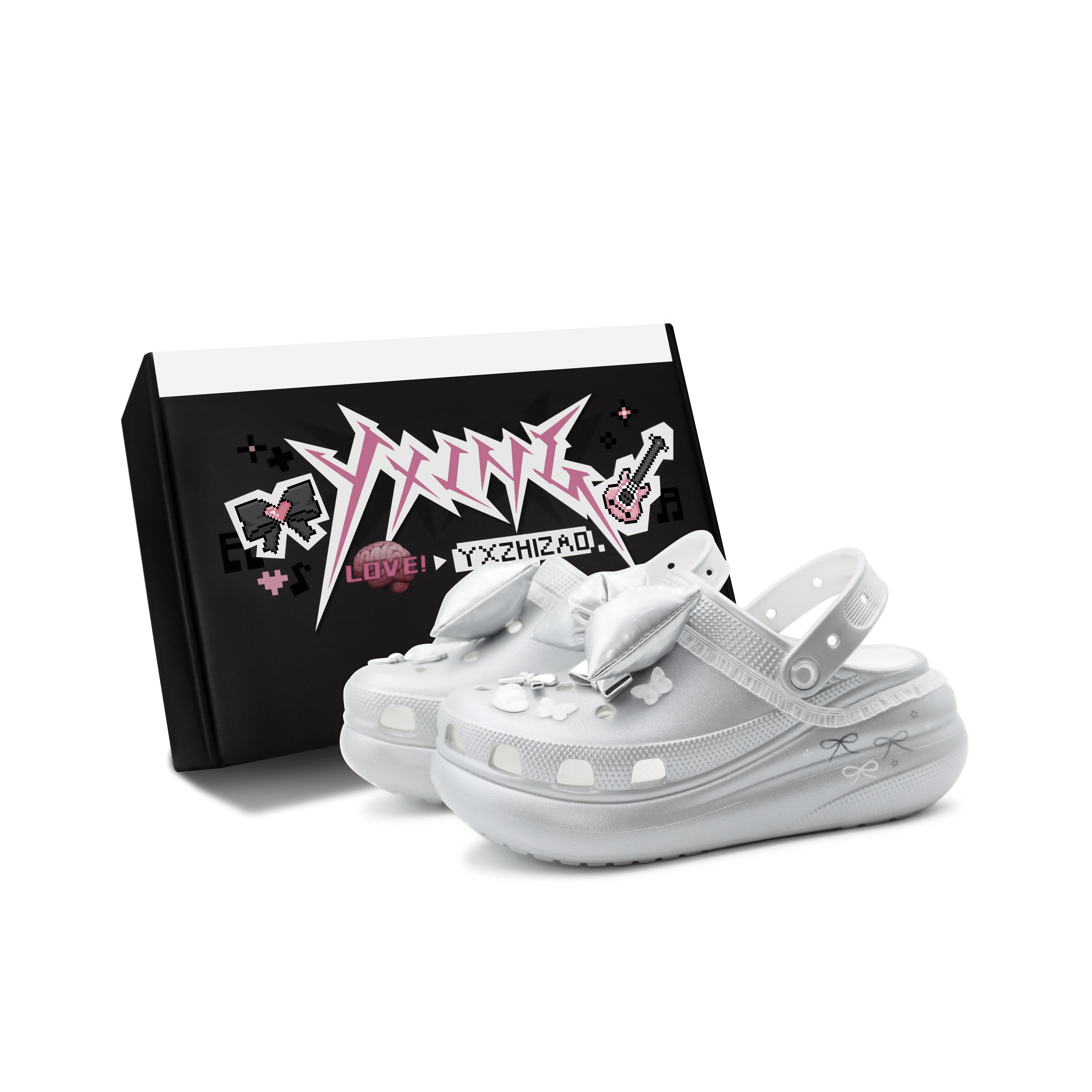 Crocs Bow Romantic Punk Lace Crush Clog Clogs Unisex Silver White 39-40
Crocs Bow Romantic Punk Lace Crush Clog Clogs Unisex Silver White 39-40