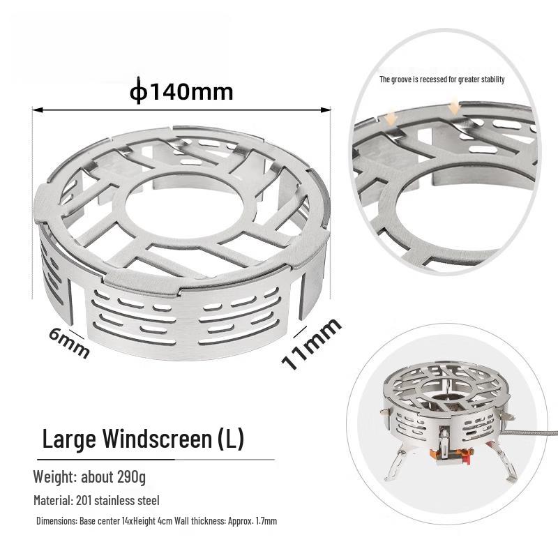 Portable Camping Stove Wind Shield with Heat Concentrator
Portable Camping Stove Wind Shield with Heat Concentrator