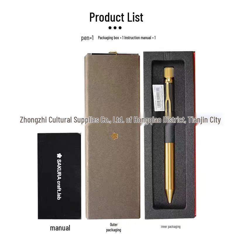 Japan SAKURA Cherry Blossom Retro Brass Signature Pen - High-end Stationery Award Winner 0.5 mm Чистий/чорний
Japan SAKURA Cherry Blossom Retro Brass Signature Pen - High-end Stationery Award Winner 0.5 mm Чистий/чорний