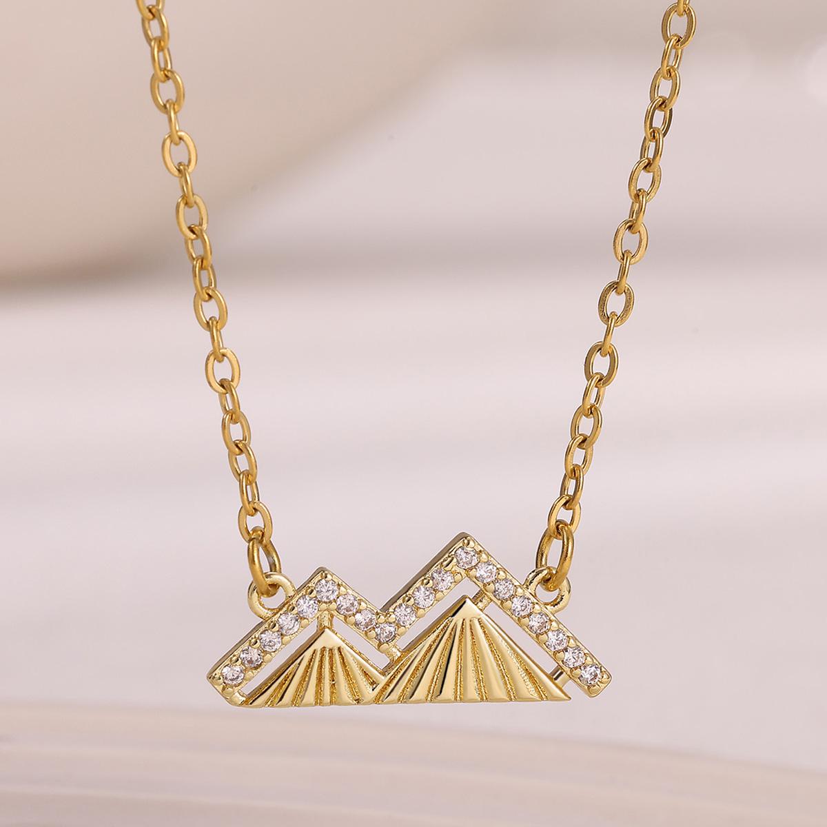 Stylish Mountain Necklace With Zircon For Women Gold Color Charm Elegant Nameplate Geometric Pendant Necklaces Wedding Jewelry
Stylish Mountain Necklace With Zircon For Women Gold Color Charm Elegant Nameplate Geometric Pendant Necklaces Wedding Jewelry