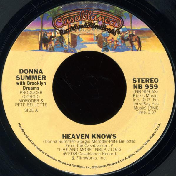 7-дюймовая пластинка DONNA SUMMER - Heaven Knows NB959 Casablanca 1978 US Соул/Фанк Б/У
7-дюймовая пластинка DONNA SUMMER - Heaven Knows NB959 Casablanca 1978 US Соул/Фанк Б/У