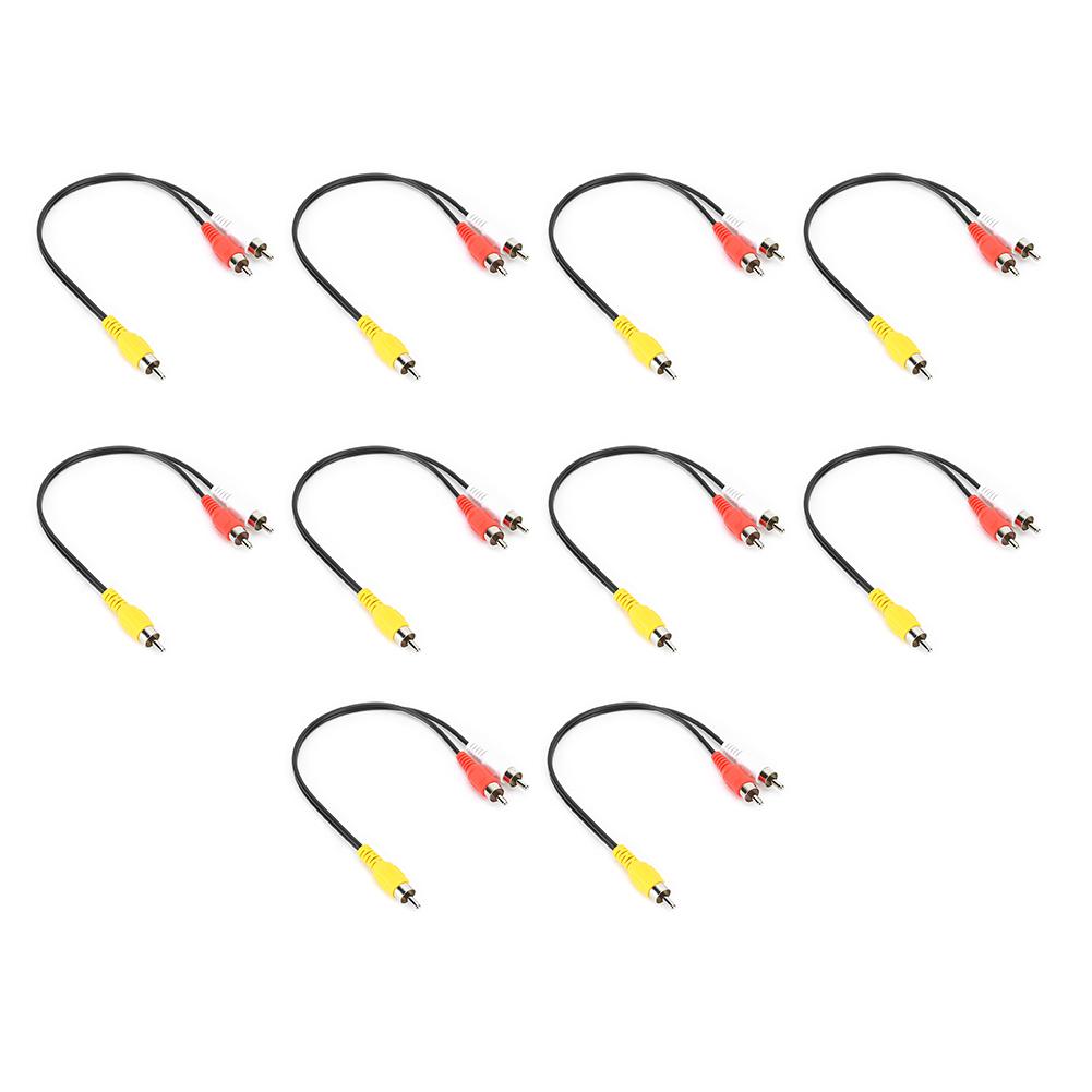 10PCS For RCA Male to Double For RCA Male Audio Adapter Structural Stability Close
10PCS For RCA Male to Double For RCA Male Audio Adapter Structural Stability Close