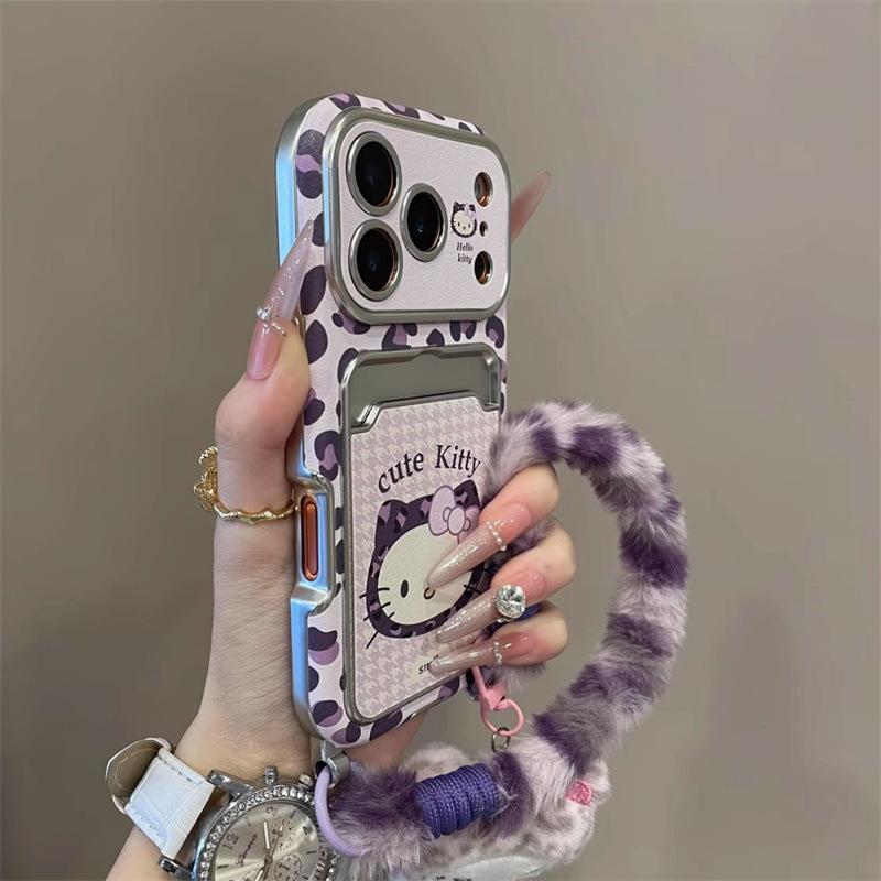 Purple leopard print KT cat for iPhone17pro phone case, Apple 16pro card case, 15pro large window 14p iPhone17
Purple leopard print KT cat for iPhone17pro phone case, Apple 16pro card case, 15pro large window 14p iPhone17