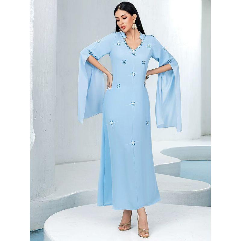 New Arrival Light Blue Long Cuff Sewing Glass Rhinestone Dress Hand Sewn Diamond Dress Light blue 2XL
New Arrival Light Blue Long Cuff Sewing Glass Rhinestone Dress Hand Sewn Diamond Dress Light blue 2XL