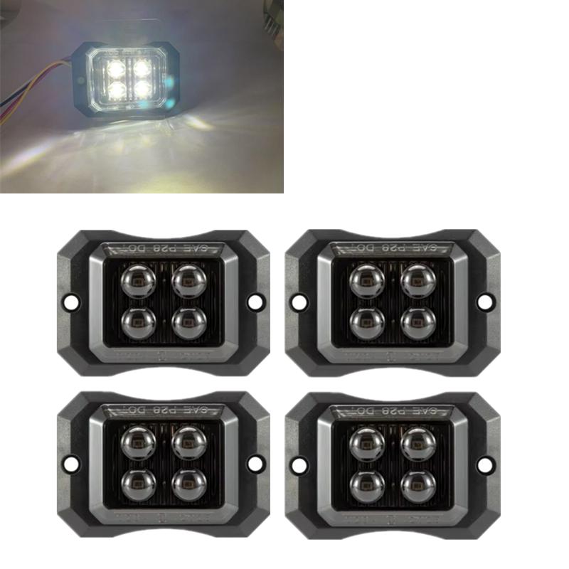 4PCS Strobe Lights for Truck Lighting Lamp LED Marker Side Lights 12V 24V 4LED Grille Flashing Position Light For Trucks
4PCS Strobe Lights for Truck Lighting Lamp LED Marker Side Lights 12V 24V 4LED Grille Flashing Position Light For Trucks