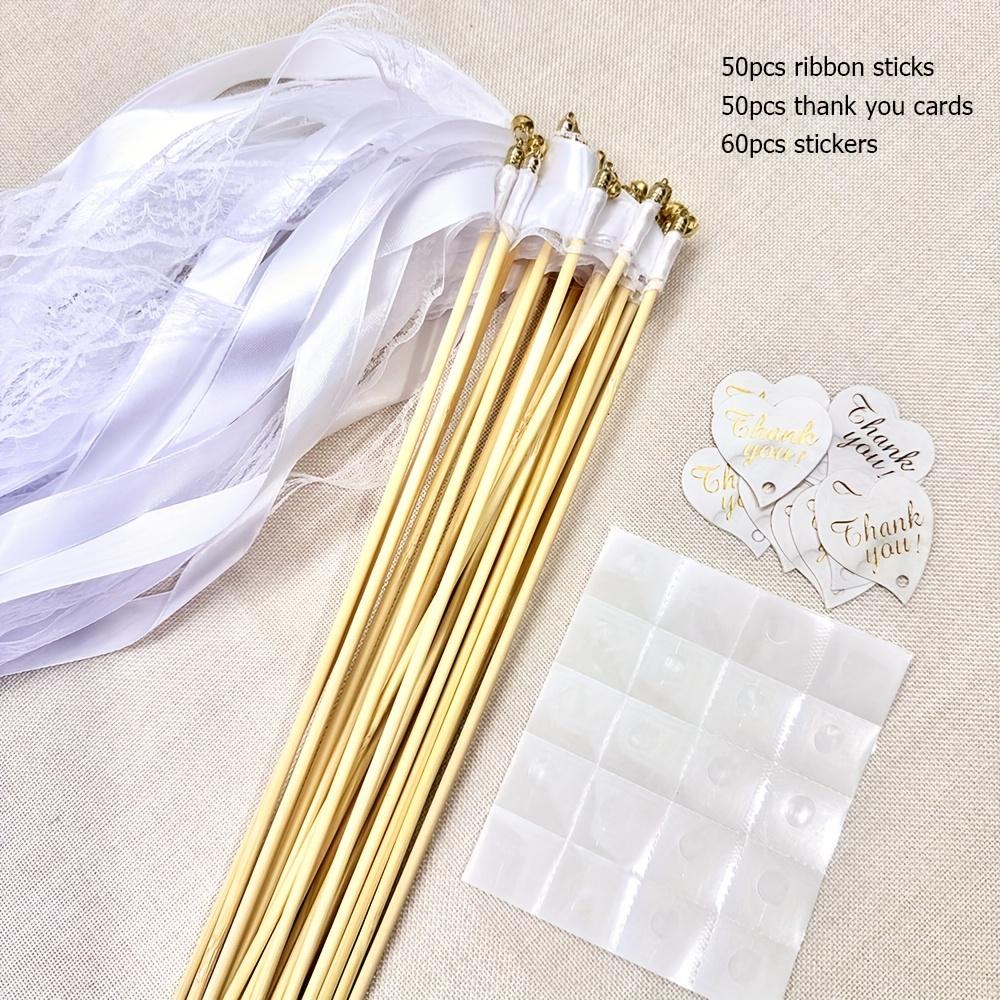 50pcs White Colorful Ribbon Wands with Bells and Thank You Tags for Parties Birthday Celebrations Weddings Christmas Decorations
50pcs White Colorful Ribbon Wands with Bells and Thank You Tags for Parties Birthday Celebrations Weddings Christmas Decorations
