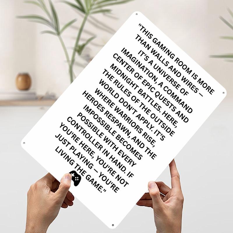 Gaming Room Quote Tinplate Poster Customized Wall Art Vintage Retro Metal Signs for Bedroom Decoration At Home Man Cave Decor 7.9x11.8In(20x30cm)
Gaming Room Quote Tinplate Poster Customized Wall Art Vintage Retro Metal Signs for Bedroom Decoration At Home Man Cave Decor 7.9x11.8In(20x30cm)