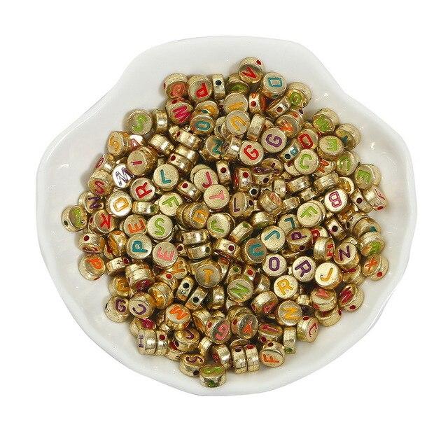 100 шт., металлические цветные акриловые круглые бусины с алфавитом/буквой для изготовления ювелирных изделий, браслет ручной работы, ожерелье разноцветный/золотой
100 шт., металлические цветные акриловые круглые бусины с алфавитом/буквой для изготовления ювелирных изделий, браслет ручной работы, ожерелье разноцветный/золотой