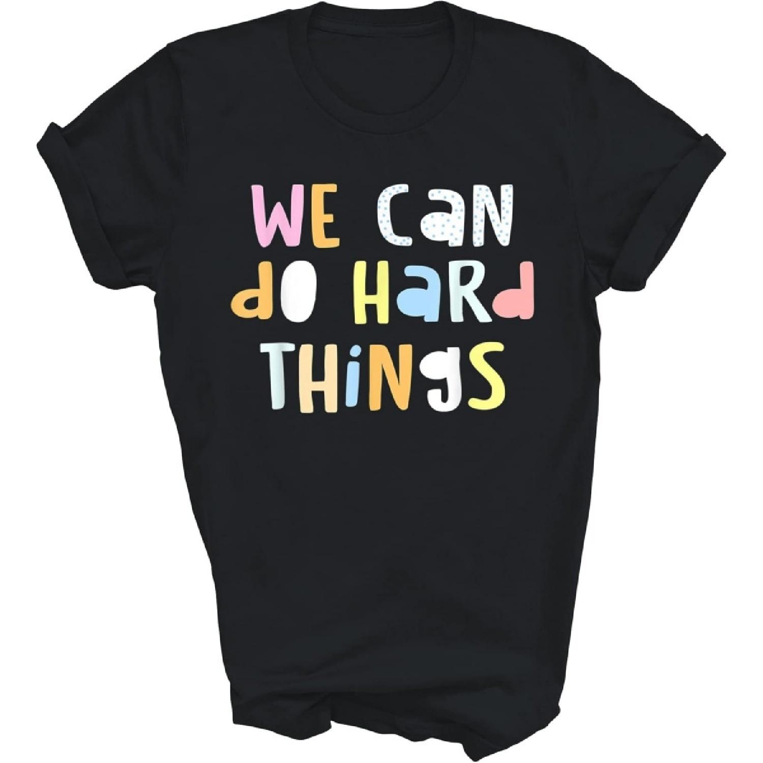 MPSstudio We Can Do Hard Things Teacher Back to School Motivational Inspiring Unisex Shirt Gift Women Men T-Shirt (Black;2XL) XXXXXL чорний
MPSstudio We Can Do Hard Things Teacher Back to School Motivational Inspiring Unisex Shirt Gift Women Men T-Shirt (Black;2XL) XXXXXL чорний