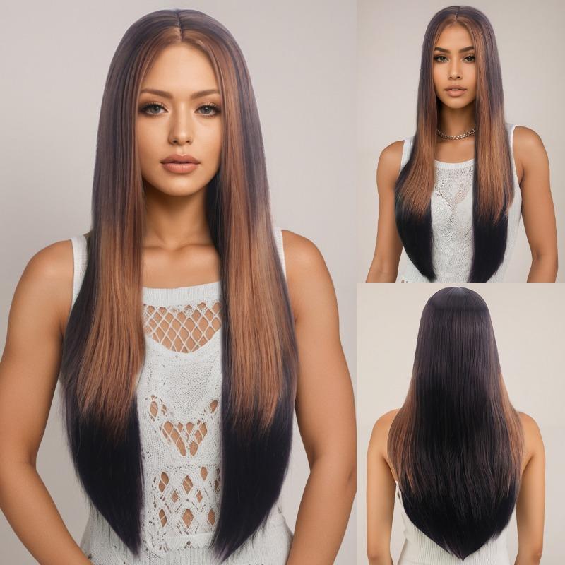 Synthetic Hair Long Straight Wigs with Bangs Natural Wig for Women Casual Wig Brown Blend Wig with Highlights Rose Red
Synthetic Hair Long Straight Wigs with Bangs Natural Wig for Women Casual Wig Brown Blend Wig with Highlights Rose Red