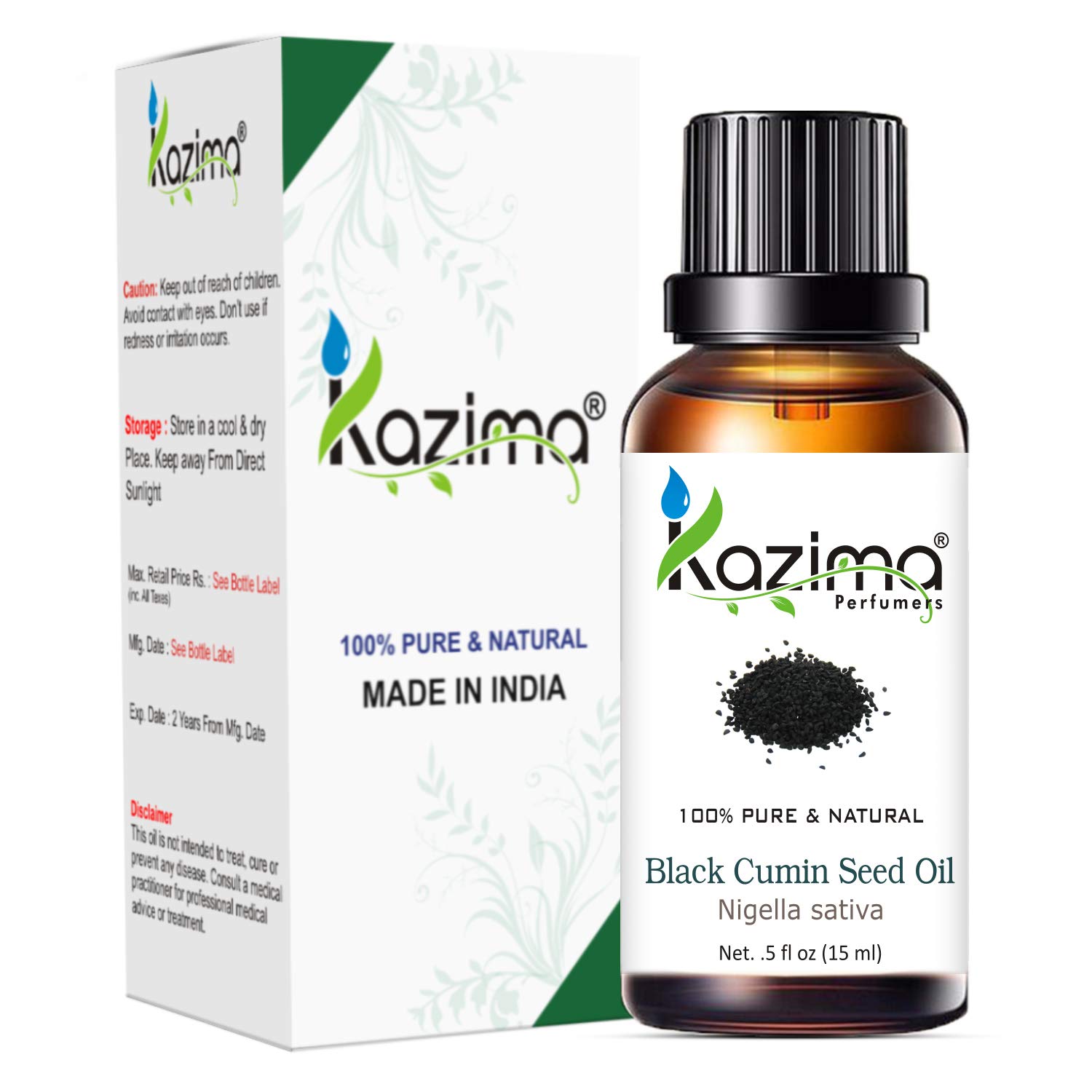 Эфирное масло черного тмина KAZIMA - 100% чистое, натуральное и неразбавленное для ухода за кожей и волосами (15мл)
Эфирное масло черного тмина KAZIMA - 100% чистое, натуральное и неразбавленное для ухода за кожей и волосами (15мл)