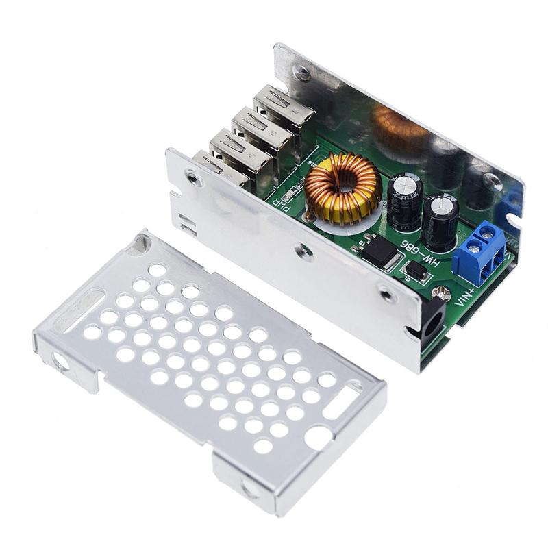 DC-DC 9V 12V 24V 36V До 5V Шаг вниз Плата 5A 4 USB Выход Buck Преобразователь Модуль питания с алюминиевой оболочкой
DC-DC 9V 12V 24V 36V До 5V Шаг вниз Плата 5A 4 USB Выход Buck Преобразователь Модуль питания с алюминиевой оболочкой