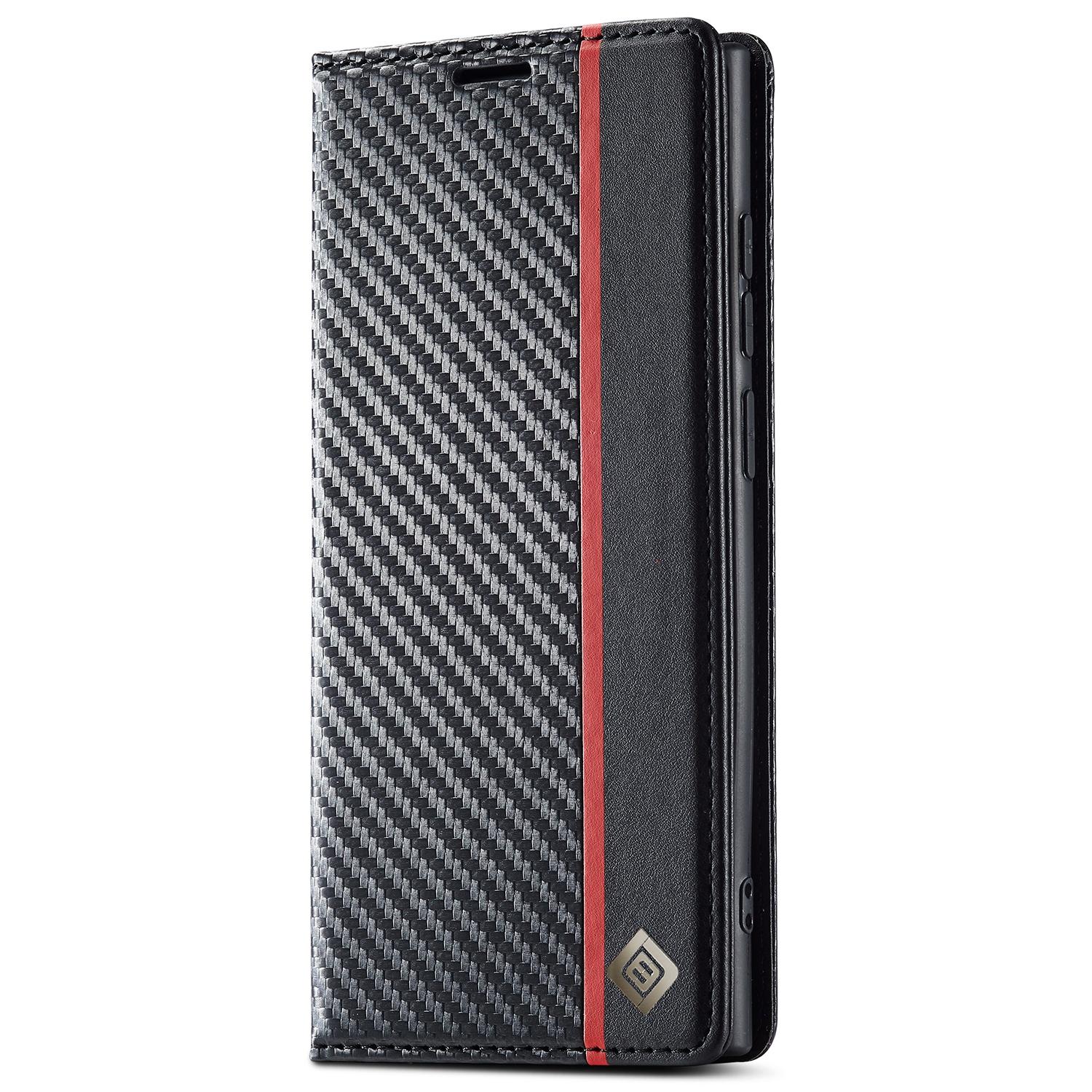 LC.IMEEKE PU Leather+TPU Folio Flip Cover Carbon Fiber Texture Wallet Stand Phone Case for Samsung Galaxy S22 Ultra 5G Horizontal Stripe
LC.IMEEKE PU Leather+TPU Folio Flip Cover Carbon Fiber Texture Wallet Stand Phone Case for Samsung Galaxy S22 Ultra 5G Horizontal Stripe