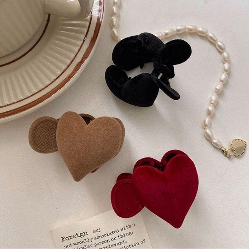 Hair Clip Red Korean Style Headwear Female Hair Accessories Flocking Love Hairpin Small Grab Clip
Hair Clip Red Korean Style Headwear Female Hair Accessories Flocking Love Hairpin Small Grab Clip