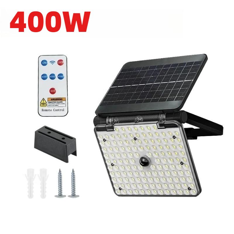 600W Latest Design Outdoor LED Solar Light 3 Mode Sensing Solar Power Floodlight Solar Wall Street Light for Garden Path Camping 400W 1PC
600W Latest Design Outdoor LED Solar Light 3 Mode Sensing Solar Power Floodlight Solar Wall Street Light for Garden Path Camping 400W 1PC