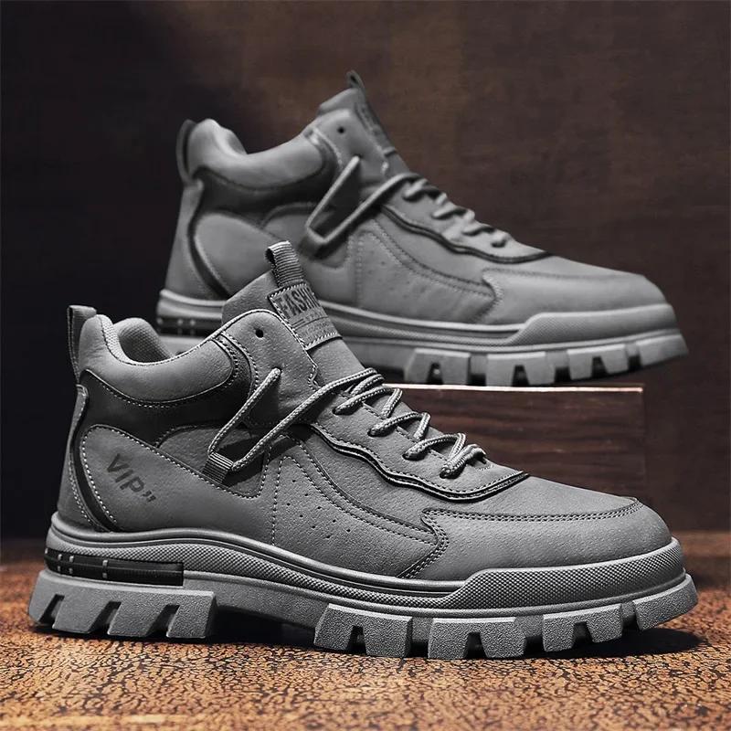 Мужские осенние новые модные британские рабочие мотоботы, универсальные повседневные износостойкие трендовые туфли больших размеров для улицы 39 серый
Мужские осенние новые модные британские рабочие мотоботы, универсальные повседневные износостойкие трендовые туфли больших размеров для улицы 39 серый