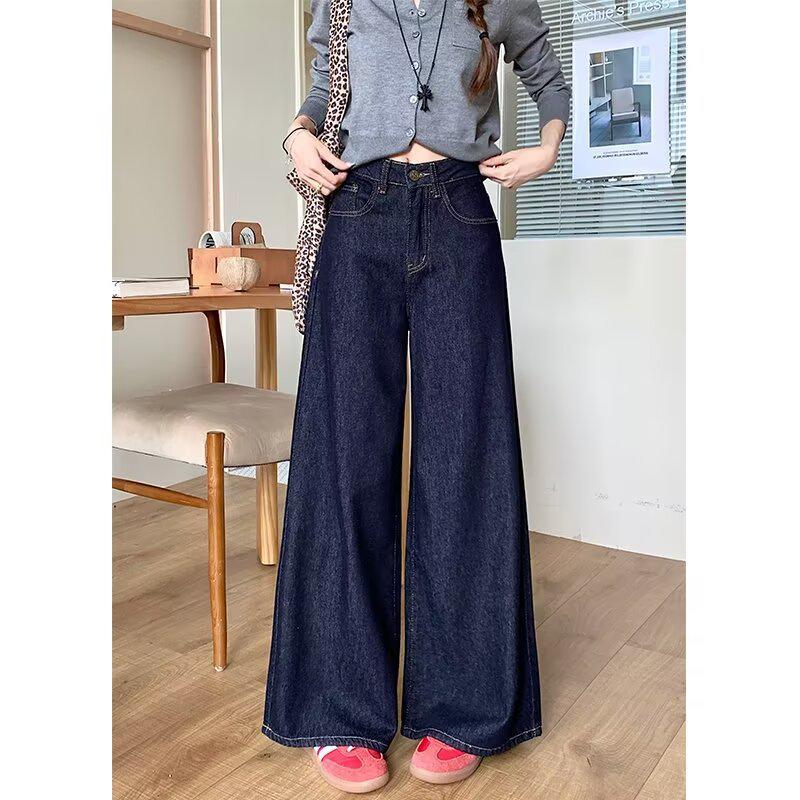 Women s High-Waisted Dark Blue Wide-Leg Jeans - Autumn/Winter Slimming Floor-Length Trousers 4XL темно-синий
Women s High-Waisted Dark Blue Wide-Leg Jeans - Autumn/Winter Slimming Floor-Length Trousers 4XL темно-синий