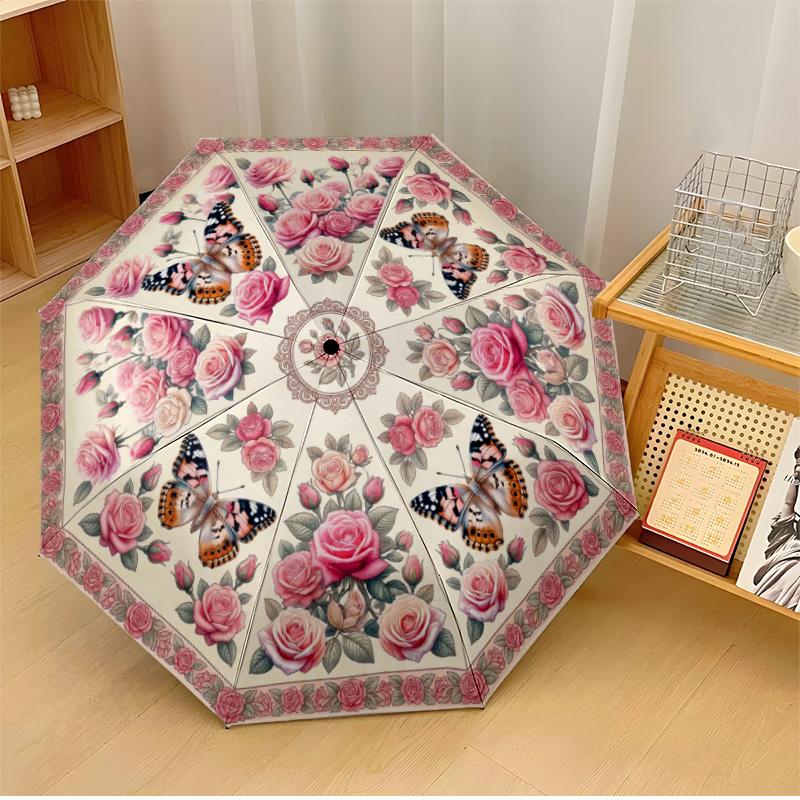 Floral Berry Wreath Theme Automatic Umbrella Compact 8-Rib Design Sturdy Construction Durable Umbrella Stylish Accessory
Floral Berry Wreath Theme Automatic Umbrella Compact 8-Rib Design Sturdy Construction Durable Umbrella Stylish Accessory