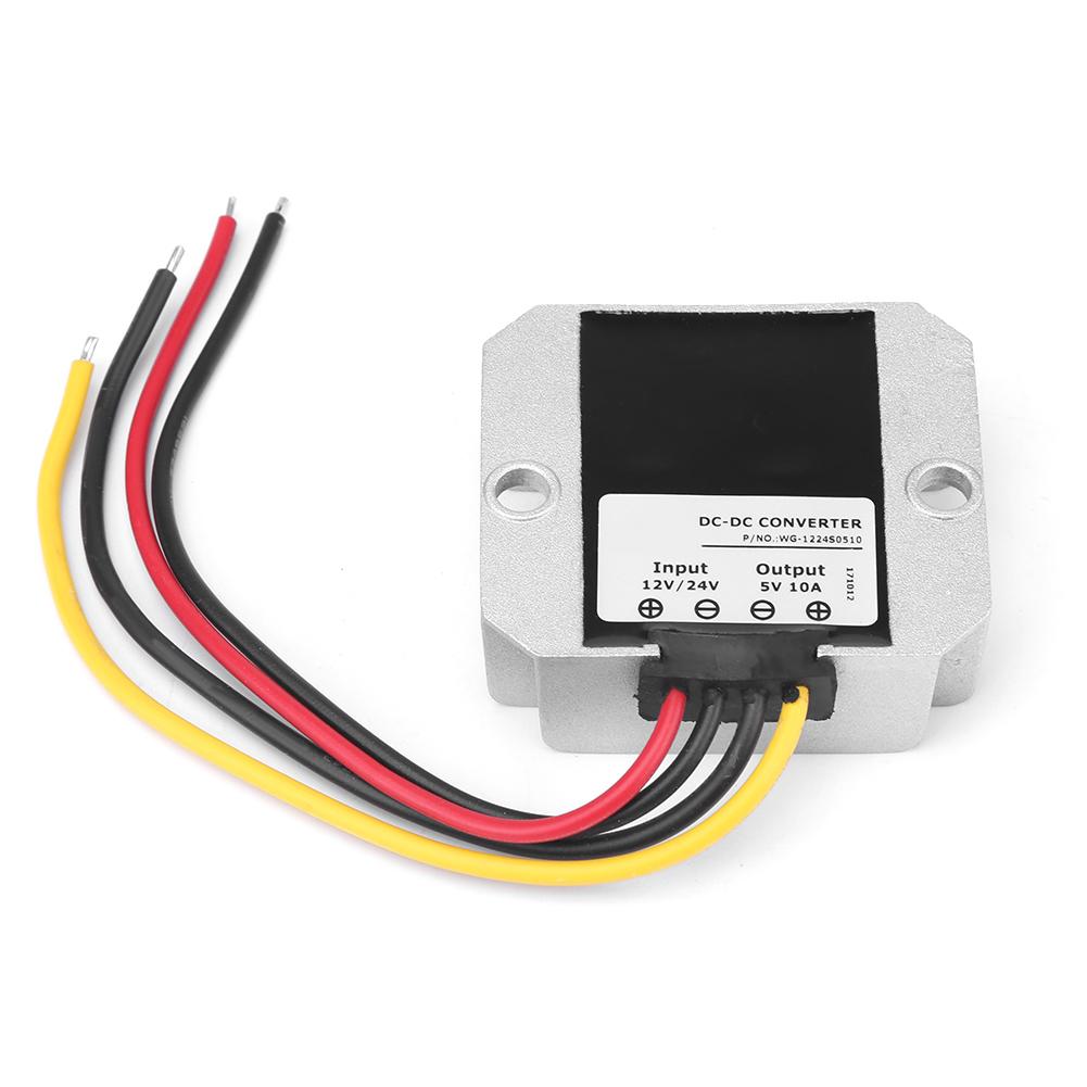 Модуль регулятора напруги DC12V/24V до 5V 10A 50W Водонепроникний IP68 
Модуль регулятора напруги DC12V/24V до 5V 10A 50W Водонепроникний IP68