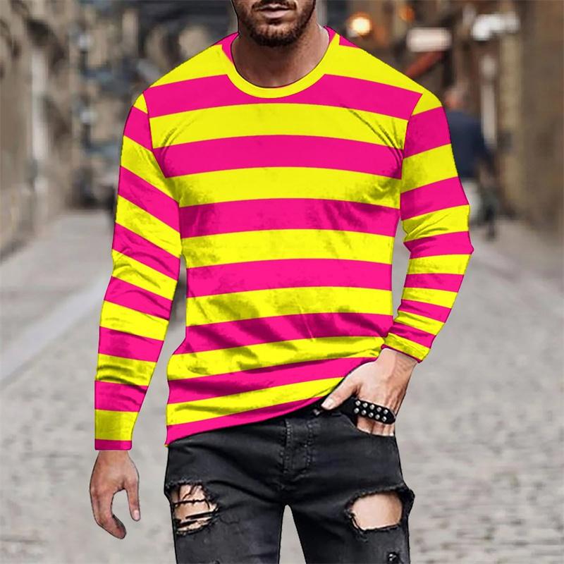3D Printed Colorful Striped Pattern Splicing Men s T-shirts Autumn Casual Round Neck Tops Loose Long Sleeve T-Shirts S
3D Printed Colorful Striped Pattern Splicing Men s T-shirts Autumn Casual Round Neck Tops Loose Long Sleeve T-Shirts S