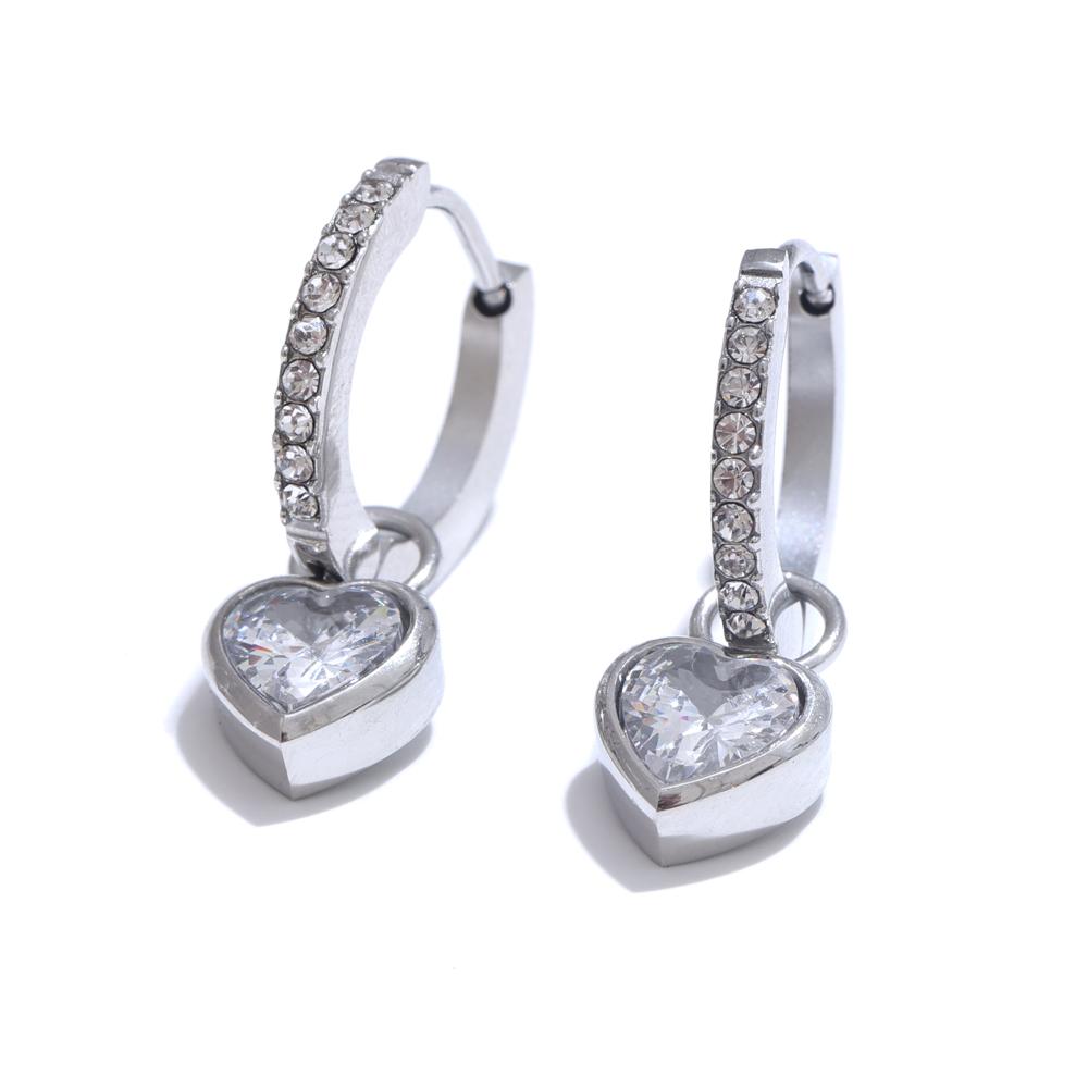 Yhpup Delicate Bling Cubic Zirconia Heart Love Drop Small Hoop Earrings for Women High Quality Exquisite Jewelry Accessory Gift Real Gold PVD Plated
Yhpup Delicate Bling Cubic Zirconia Heart Love Drop Small Hoop Earrings for Women High Quality Exquisite Jewelry Accessory Gift Real Gold PVD Plated