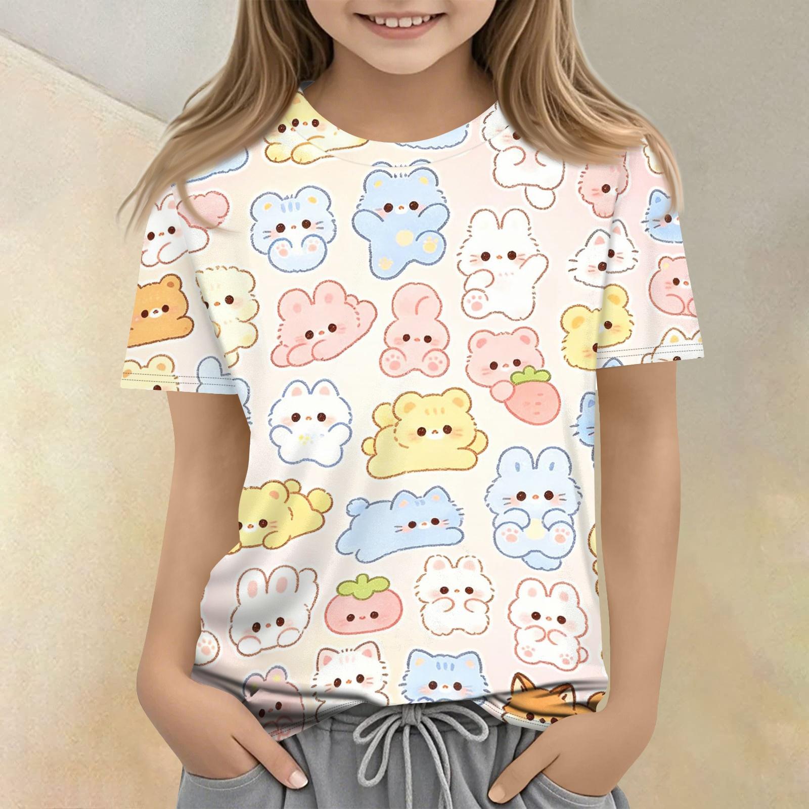 Kids Animal Print Crew Neck Short Sleeve Casual Loose Fit T Shirt Soft Comfortable Fabric Suitable for Everyday Wear 160 бежевый
Kids Animal Print Crew Neck Short Sleeve Casual Loose Fit T Shirt Soft Comfortable Fabric Suitable for Everyday Wear 160 бежевый