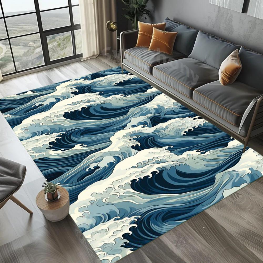 Ocean Wave Carpet Mat Rug Blue White Modern 3D Effect Marine Non-Slip Durable Home Decoration Living Room Balcony Floor Mat 40x60cm
Ocean Wave Carpet Mat Rug Blue White Modern 3D Effect Marine Non-Slip Durable Home Decoration Living Room Balcony Floor Mat 40x60cm
