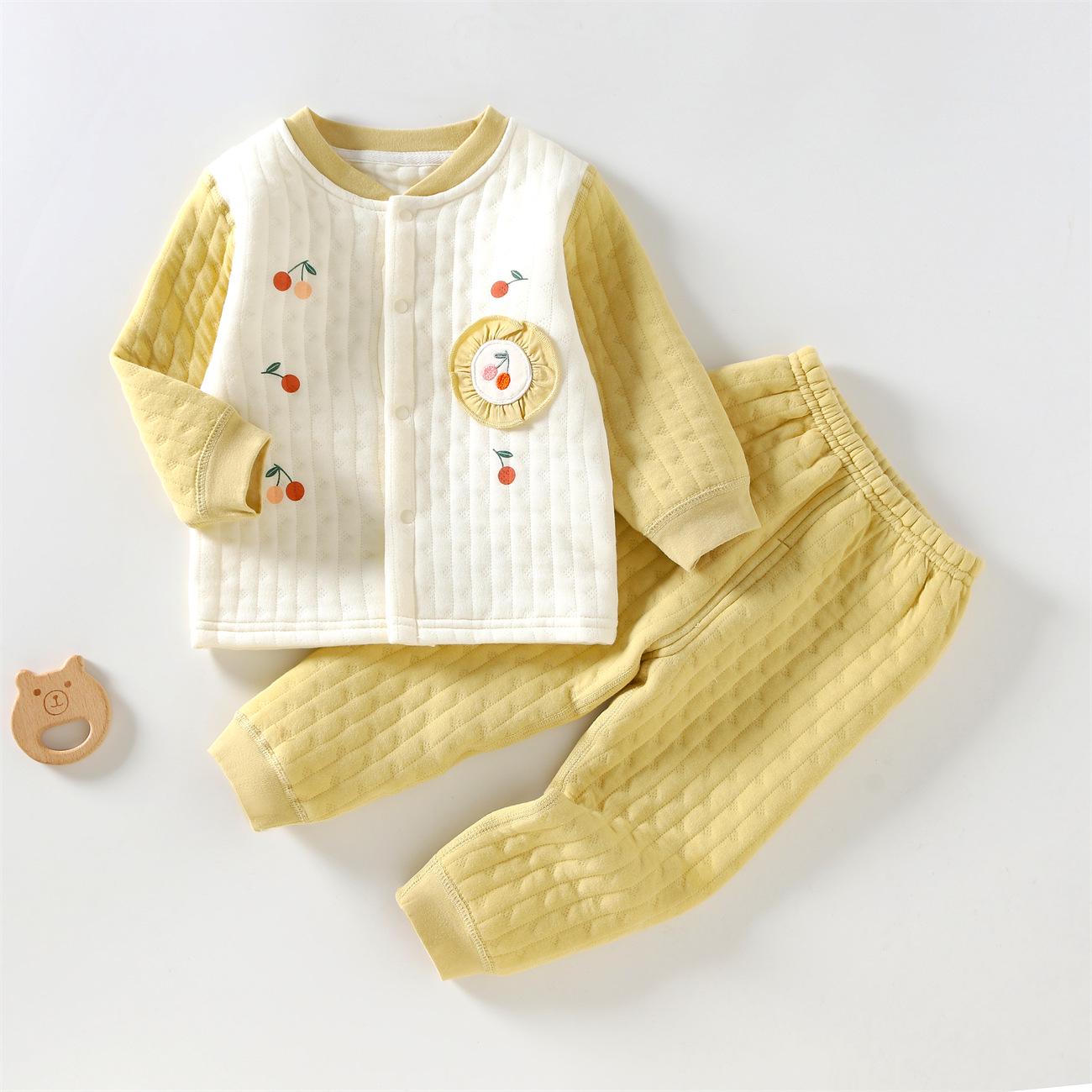 Infant & Toddler Cotton Knit Set: Spring/Autumn Warm Split Clothes & Pants
Infant & Toddler Cotton Knit Set: Spring/Autumn Warm Split Clothes & Pants