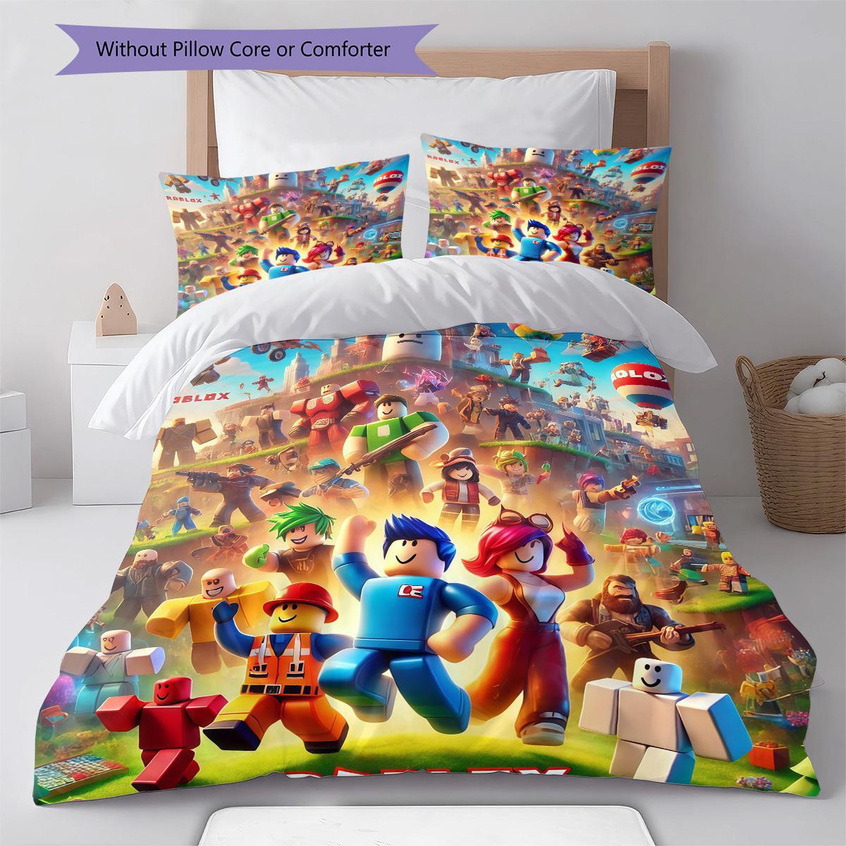 Roblox ,Pattern Bedding Quilt Set Quilt Cover Pillowcase Home Decoration Birthday Gift (1 * duvet cover + 2 * pillowcase, without core) 135x200cm
Roblox ,Pattern Bedding Quilt Set Quilt Cover Pillowcase Home Decoration Birthday Gift (1 * duvet cover + 2 * pillowcase, without core) 135x200cm