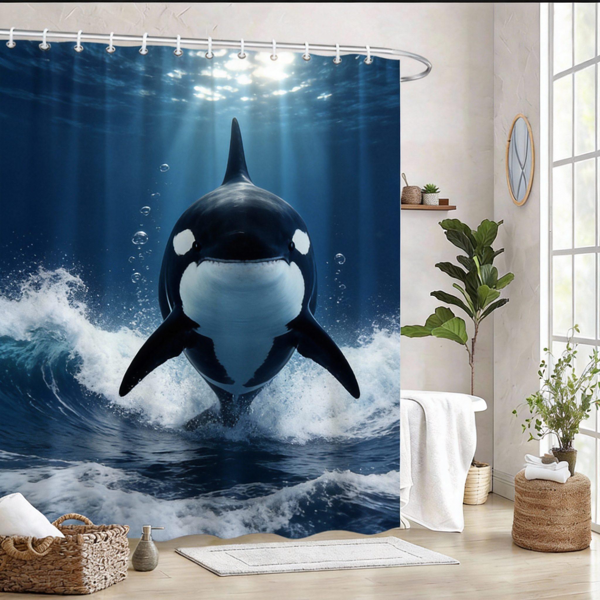 Shark Shower Curtain 180x180cm – Realistic Great White Underwater Scene, Ocean Lover Bathroom Decor Gift, 12 Hooks 90X180cm(35x70in)
Shark Shower Curtain 180x180cm – Realistic Great White Underwater Scene, Ocean Lover Bathroom Decor Gift, 12 Hooks 90X180cm(35x70in)