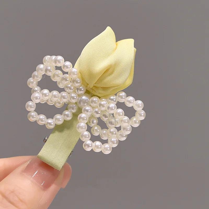 Новая корейская заколка для волос в виде цветка тюльпана нежно-розового цвета с бантом, заколка-уточка из высококачественной ткани, элегантный женский головной убор, аксессуары для волос
Новая корейская заколка для волос в виде цветка тюльпана нежно-розового цвета с бантом, заколка-уточка из высококачественной ткани, элегантный женский головной убор, аксессуары для волос