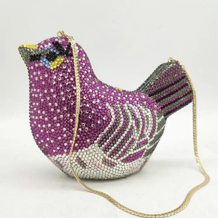 Boutique De FGG Crystal Bird Evening Clutch Bag For Women Fashion Handbags and Purses Mini Metal Wedding Party Clutches Purse
Boutique De FGG Crystal Bird Evening Clutch Bag For Women Fashion Handbags and Purses Mini Metal Wedding Party Clutches Purse