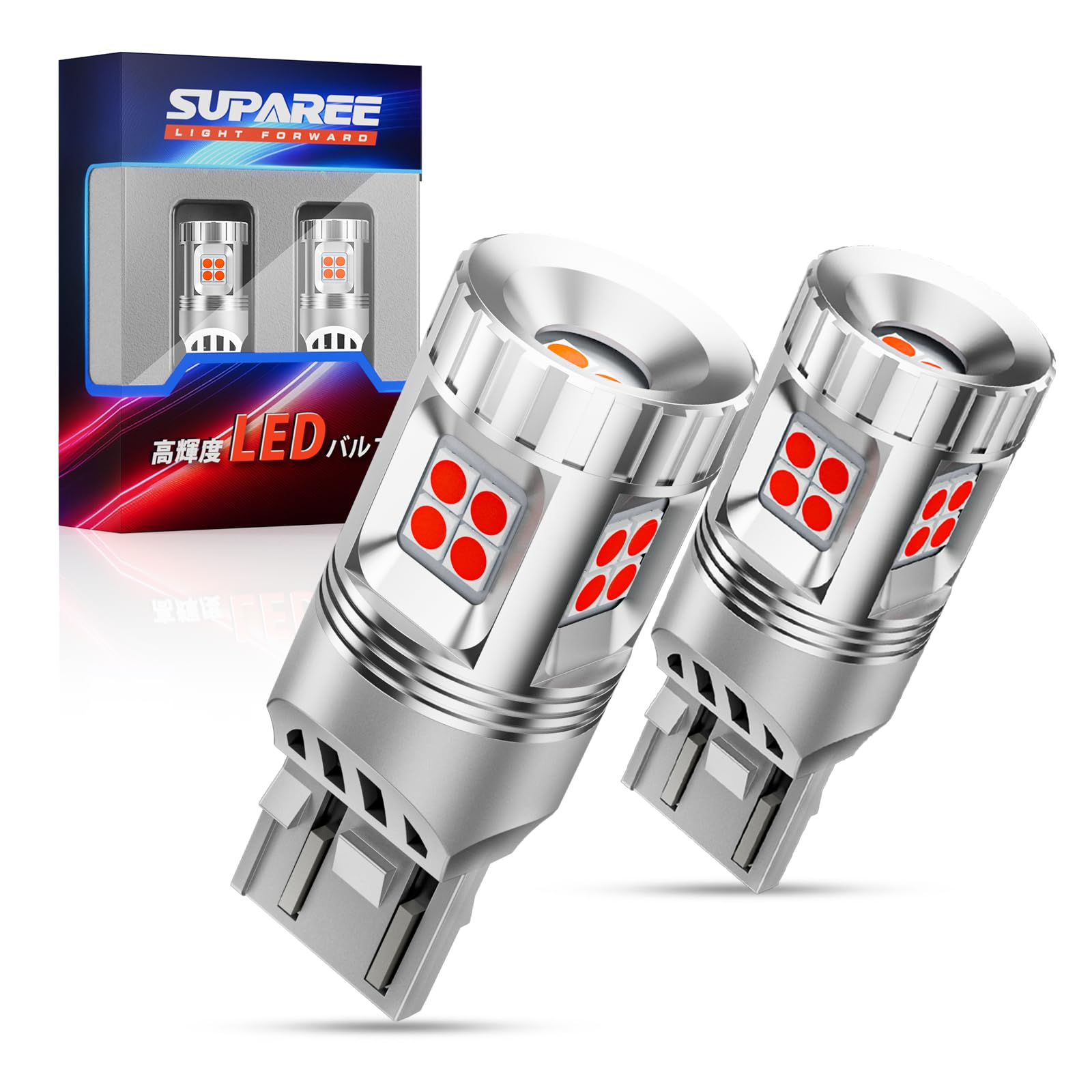 SUPAREE T20 LED Double Bulb Brake Super Bright Omnidirectional Canceller for DC12V Vehicle Inspection Stealth Design of Light, Red, 360° Beam,
SUPAREE T20 LED Double Bulb Brake Super Bright Omnidirectional Canceller for DC12V Vehicle Inspection Stealth Design of Light, Red, 360° Beam,