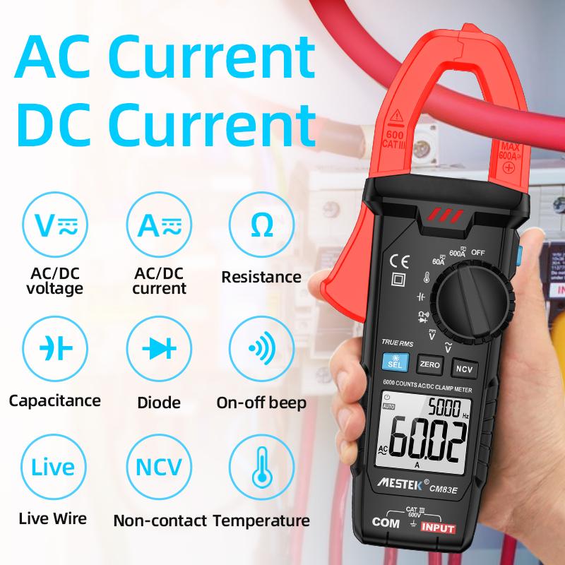 Clamp Meter Digital Multimeter DC/AC Current 600A Capacitance NCV Ohm DC Current Meter True RMS Auto Range amperimetro
Clamp Meter Digital Multimeter DC/AC Current 600A Capacitance NCV Ohm DC Current Meter True RMS Auto Range amperimetro