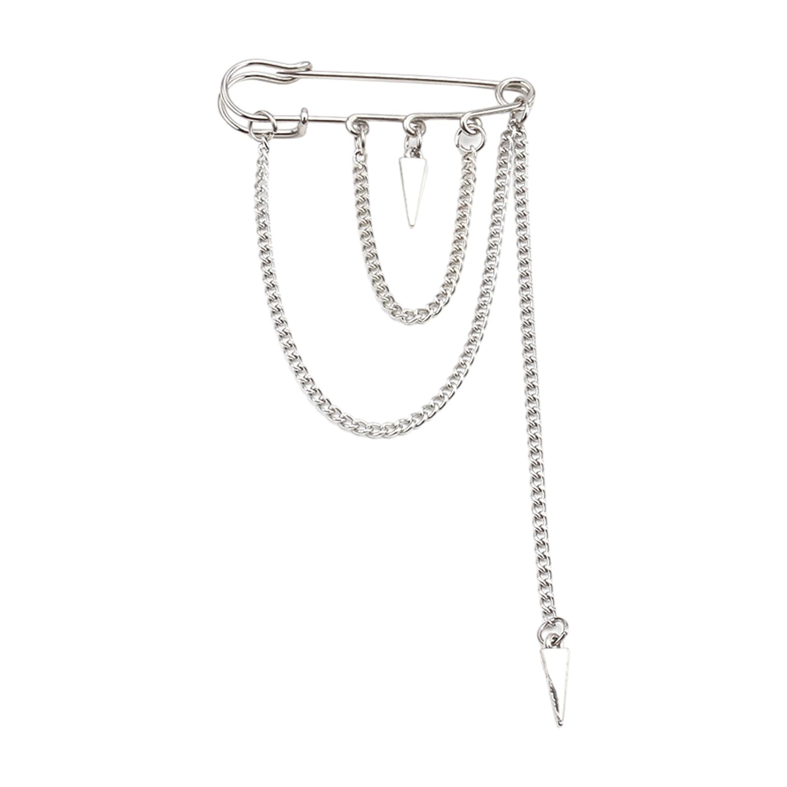 Korean Metal Cross Chain Brooch for Women Men Suit Decoration Double Layer Tassels Chains Safety Pin Cloth Jewelry Gift
Korean Metal Cross Chain Brooch for Women Men Suit Decoration Double Layer Tassels Chains Safety Pin Cloth Jewelry Gift