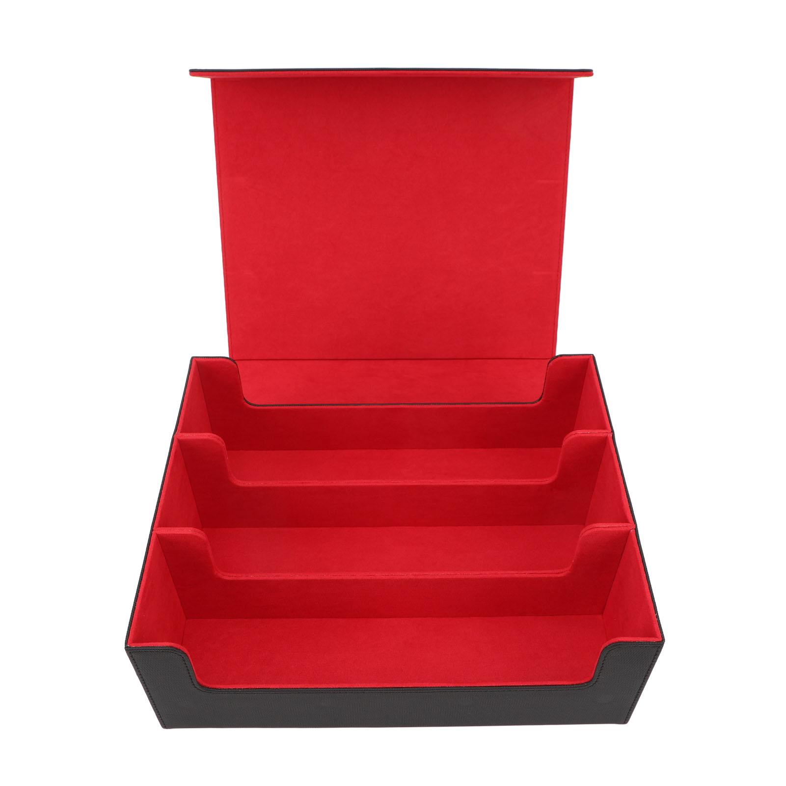 Коробка для колоды карт 3 ряда Большая вместимость Магнитная застежка Искусственная кожа Чехол для хранения колоды карт для игровых карт Карт Таро Black Shell with Red Lining
Коробка для колоды карт 3 ряда Большая вместимость Магнитная застежка Искусственная кожа Чехол для хранения колоды карт для игровых карт Карт Таро Black Shell with Red Lining