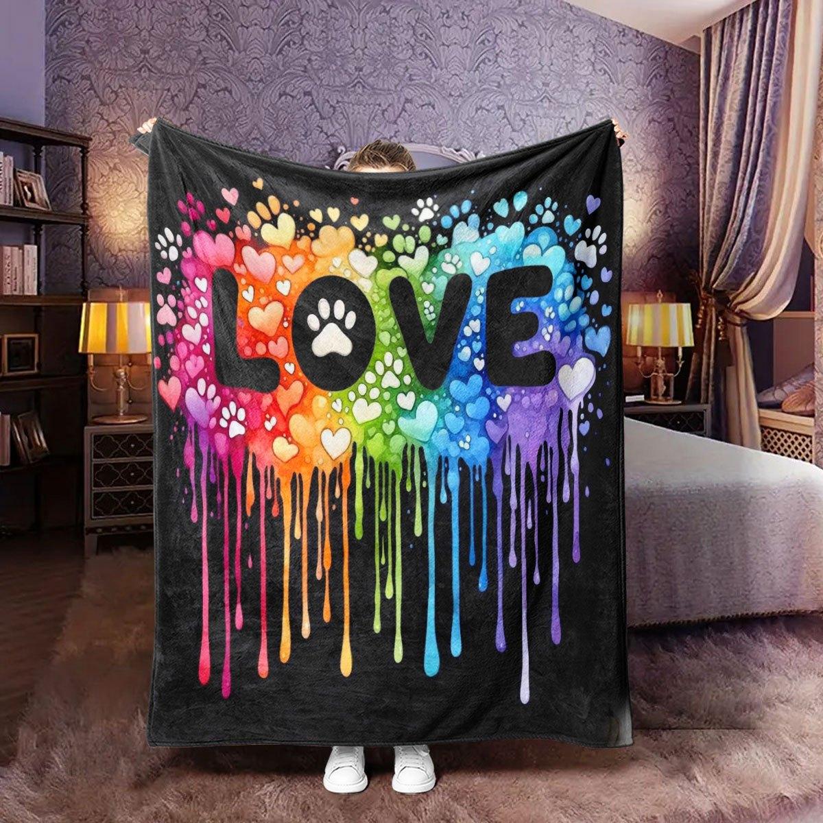 Rainbow Cute Claws LOVE Graffiti Flannel printed blanket suitable for all seasons suitable for living room office sofa travel 75x100cm (30x40inch)
Rainbow Cute Claws LOVE Graffiti Flannel printed blanket suitable for all seasons suitable for living room office sofa travel 75x100cm (30x40inch)