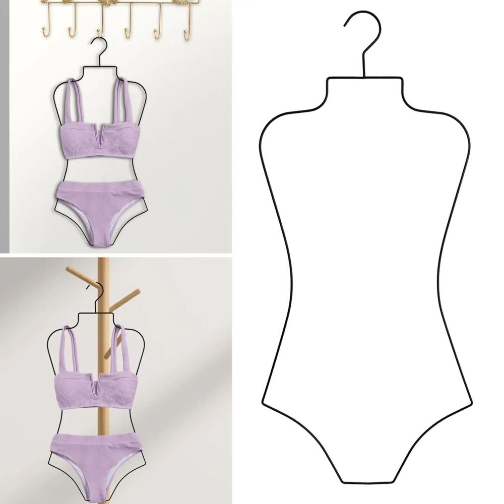 Body Shape Swimsuit Hanger Aluminum Zinc Zinc Alloy Bikini Display Hanger Lingerie Hanging Rack Girls Dress чорний
Body Shape Swimsuit Hanger Aluminum Zinc Zinc Alloy Bikini Display Hanger Lingerie Hanging Rack Girls Dress чорний