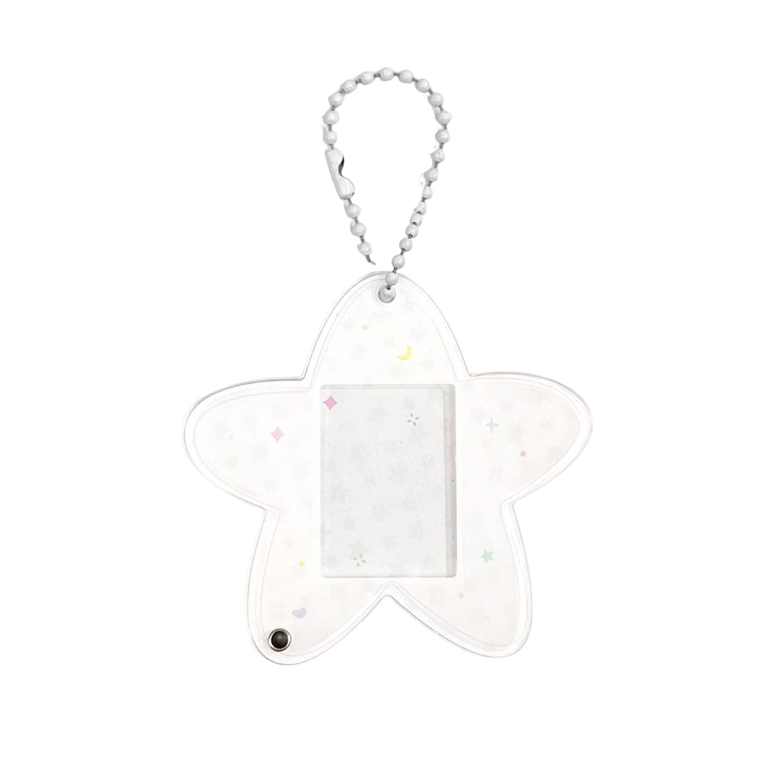 Kpop Idol Card Display 1 Inch Photo Keychain Keyring Bag Pendant Scratch-Resistant Star Shape Photocard Holder For Tote білий
Kpop Idol Card Display 1 Inch Photo Keychain Keyring Bag Pendant Scratch-Resistant Star Shape Photocard Holder For Tote білий