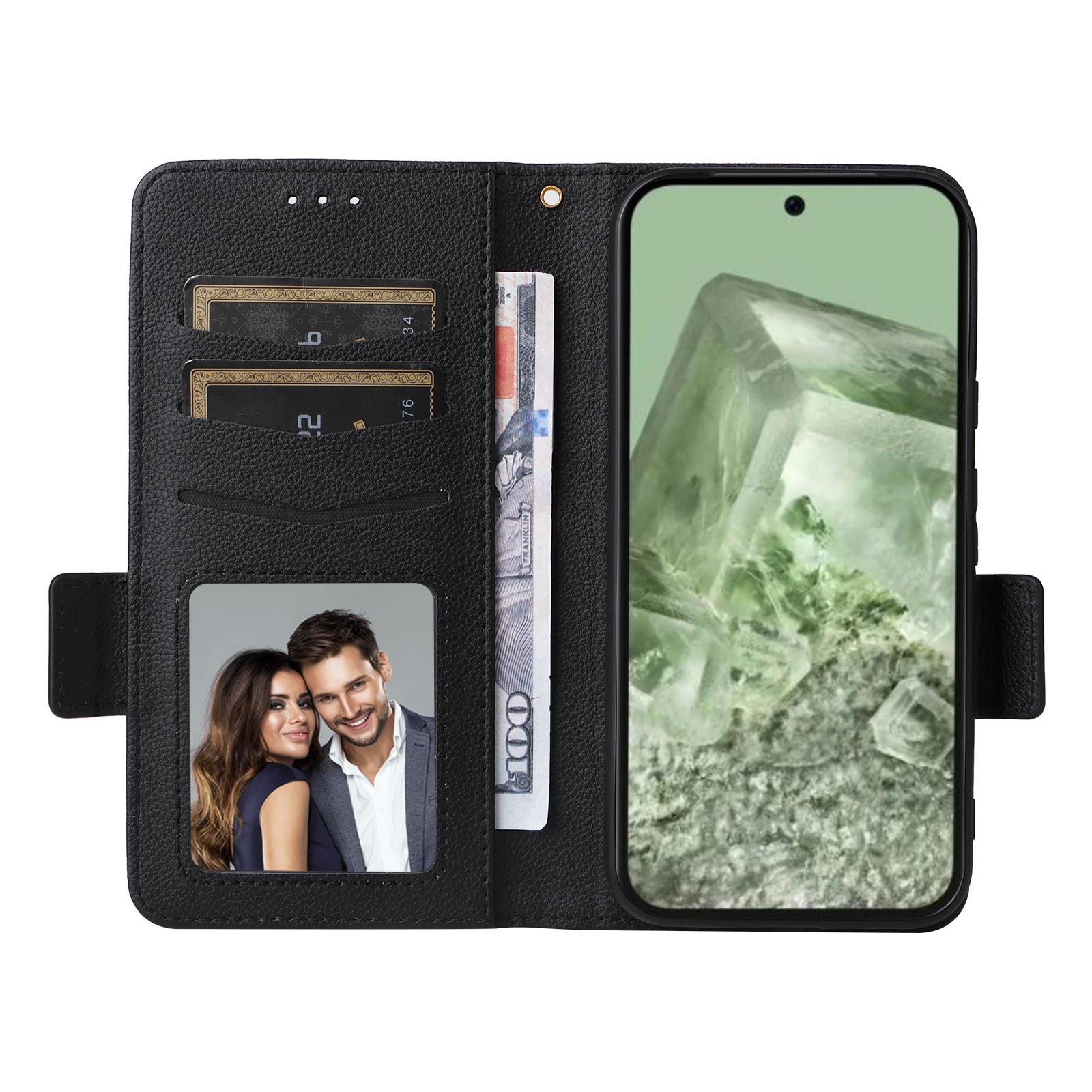 For Google Pixel 8a Case Shockproof Wallet Phone Case Litchi Texture PU Leather Flip Cover with Strap Black
For Google Pixel 8a Case Shockproof Wallet Phone Case Litchi Texture PU Leather Flip Cover with Strap Black