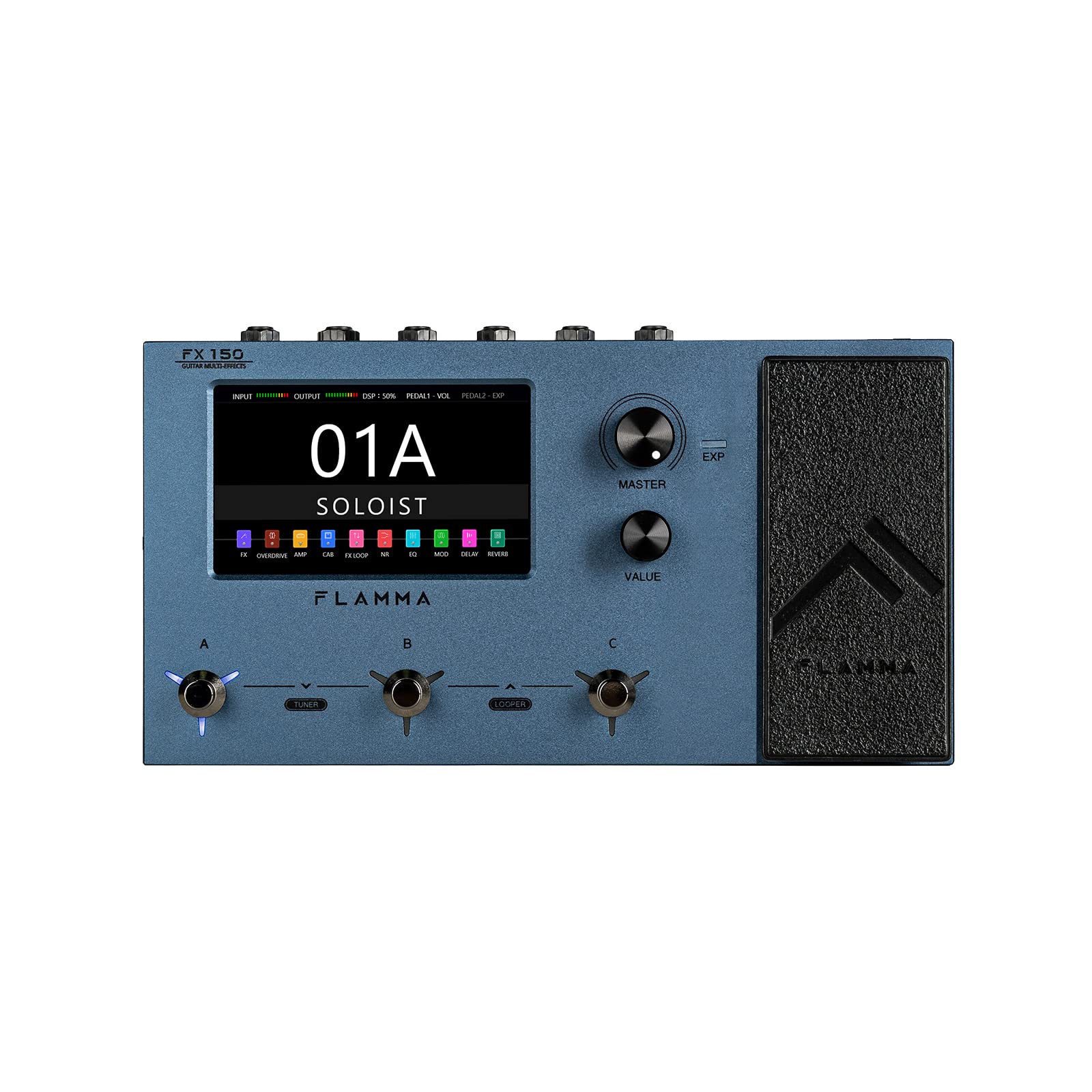 FLAMMA FX150 Multi-Effects Processor Electric Guitar Pedal Simulation Global EQ Touchscreen with Amp Modeling Cabinet 160 Built-in Effects 180
FLAMMA FX150 Multi-Effects Processor Electric Guitar Pedal Simulation Global EQ Touchscreen with Amp Modeling Cabinet 160 Built-in Effects 180