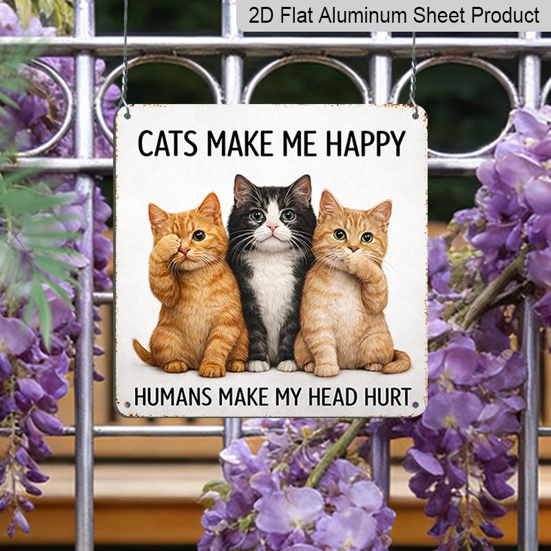 2D Flat, 1pc, Cat Lover Decor, Funny Cat Quote Sign, Vintage Aluminium Sign, Home Wall Art, Humorous Decoration for Living Room, Bedroom, Entryway 20*20cm
2D Flat, 1pc, Cat Lover Decor, Funny Cat Quote Sign, Vintage Aluminium Sign, Home Wall Art, Humorous Decoration for Living Room, Bedroom, Entryway 20*20cm