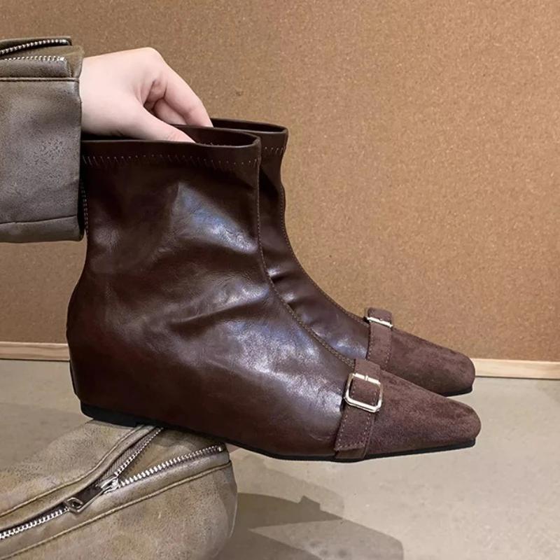 Ankle for Women Flats Fashion Pointed Toe Elegant Designer Chelsea Boots New Walking Comfort Dress Mujer Botas 40
Ankle for Women Flats Fashion Pointed Toe Elegant Designer Chelsea Boots New Walking Comfort Dress Mujer Botas 40