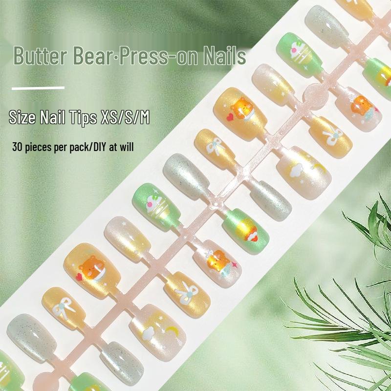Butter Bear Wearable Cat Eye Nail Art Patches - 30 Cute Cartoon Cream Cake Ice Cream Designs Butter Bear S-Only
Butter Bear Wearable Cat Eye Nail Art Patches - 30 Cute Cartoon Cream Cake Ice Cream Designs Butter Bear S-Only